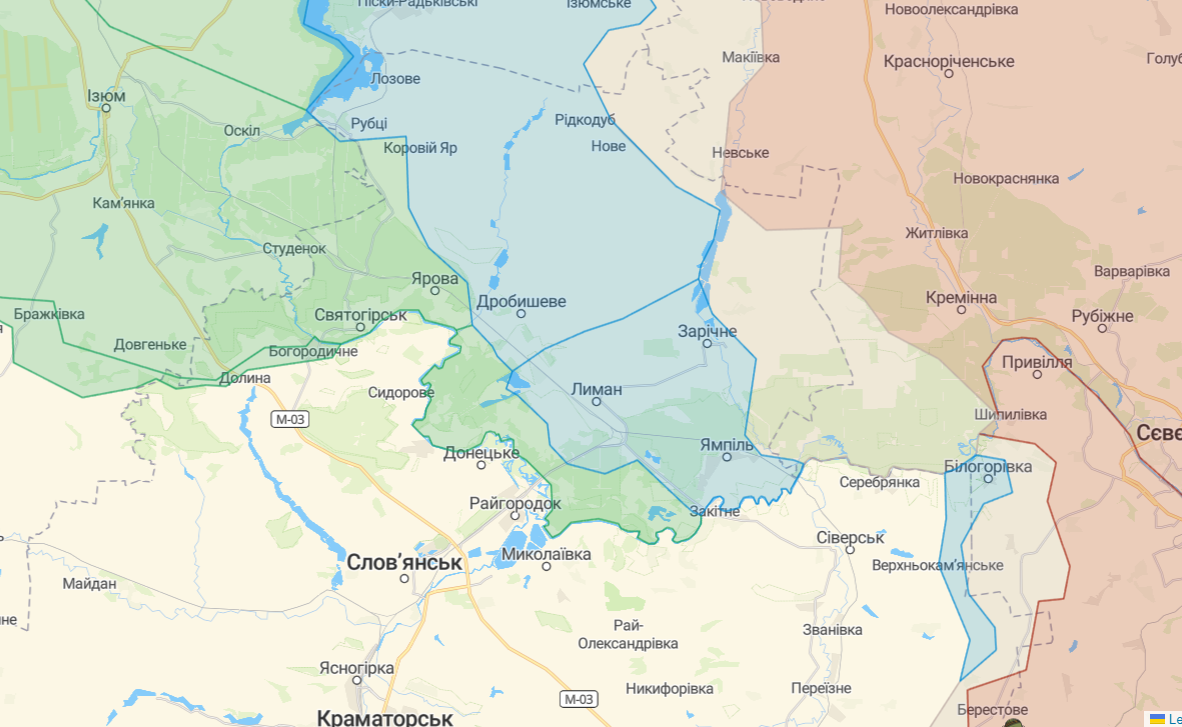 Карта бойових дій станом на 04.10.2022