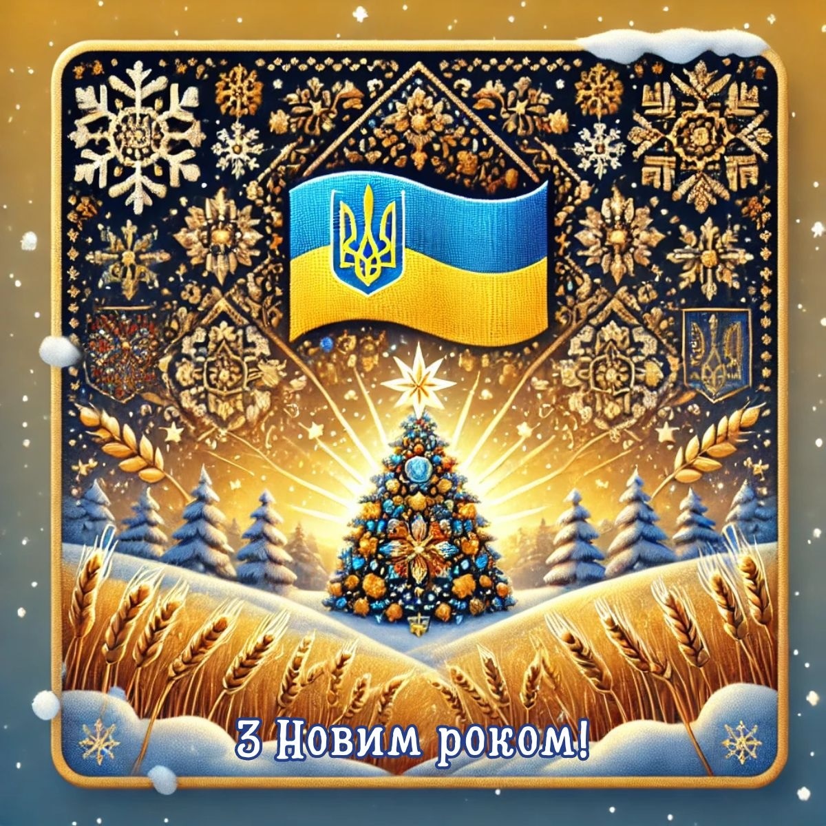 Патріотична листівка новорічна