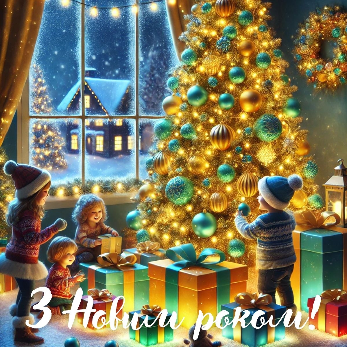 Картинка з Новим роком привітання